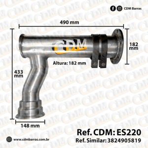 Tubo de Escape _ Escapamento Dosadora do Arla - Aplicado em Mercedes O-500 UA _ O-500 UDA (ES220) C253