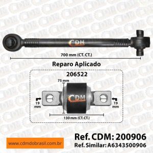 Barra de Reação (Tensor/ Barra Tensora) - Aplicado em Mercedes O-500 M / O-500 R / O-500 U (200906)