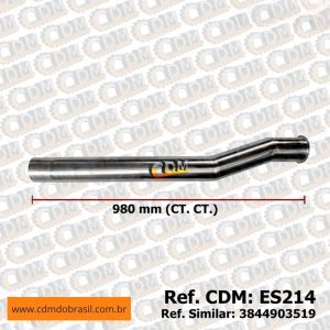 Tubo de Escape/ Escapamento - Aplicado em Mercedes OF-1721L / OF-1724 (ES214)
